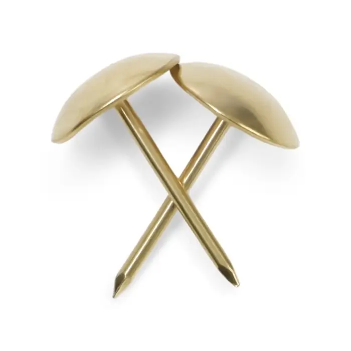 Гвозди ТУНДРА, декоративные, обивочные, 10×18.5 мм, золото, фасовка 50 шт.