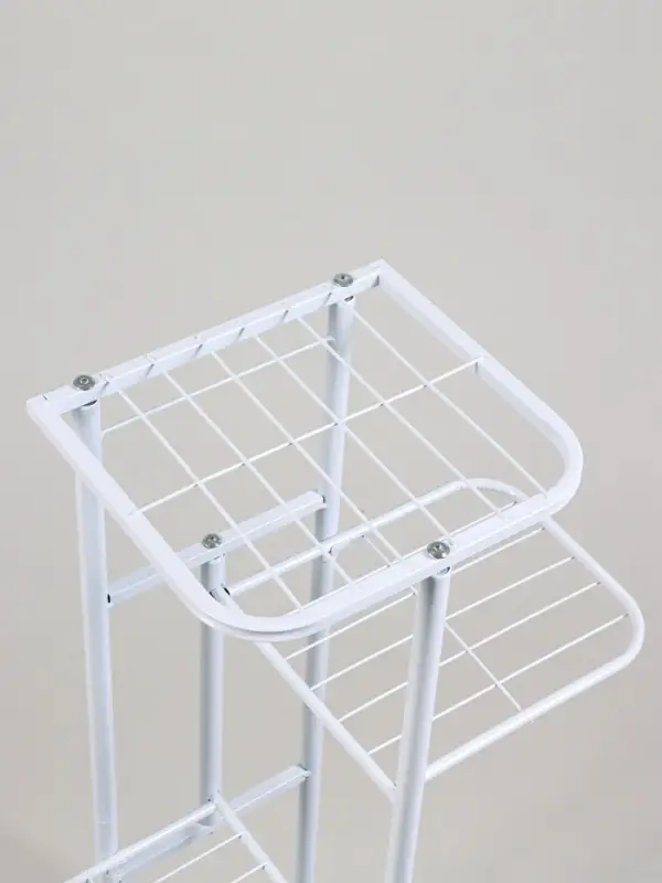 Подставка для цветов Greengo, 4 полки, 43&times;22&times;82 см, напольная, металл, белая