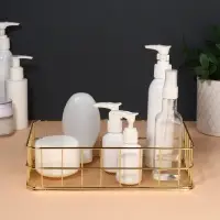 Органайзер для хранения косметических принадлежностей &laquo;РАФАЭЛЬ&raquo;, 24.5&times;16.5&times;6.5 см, цвет золотистый