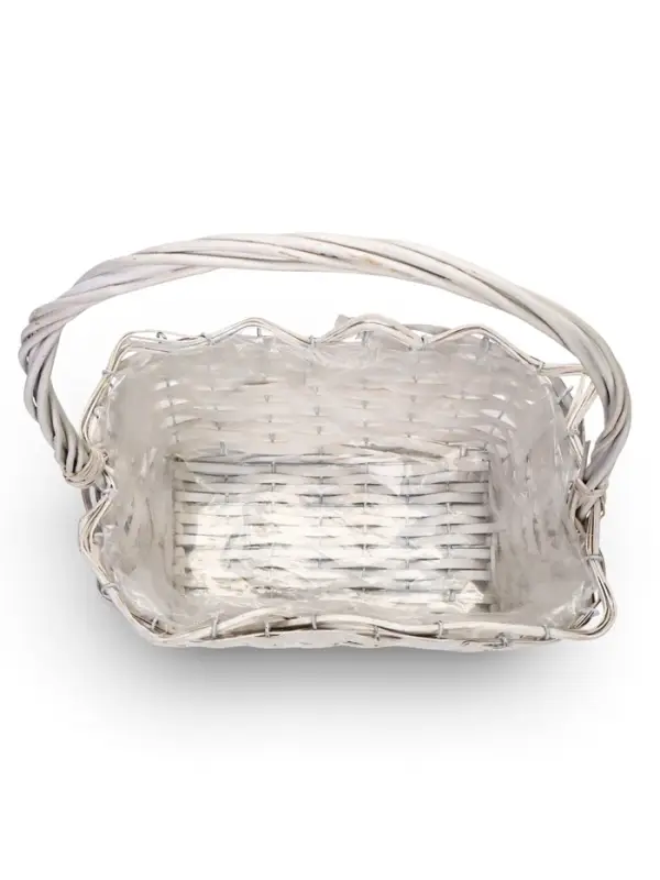 Набор корзин 3 шт, 39х20х14, 26х17х13, 21х13х11  лоза белый