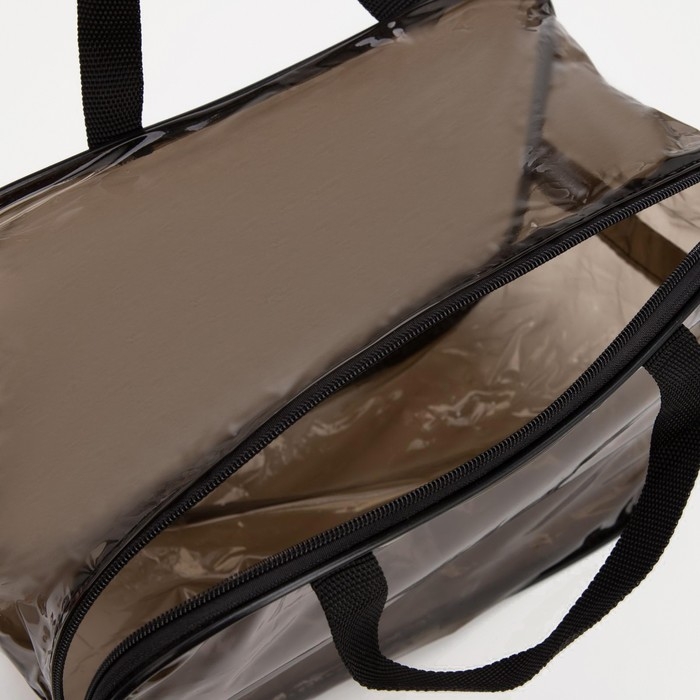 Косметичка на молнии, цвет коричневый Косметичка на молнии, цвет коричневый