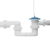 Сифон для ванны ZEIN, 1 1/2&rsquo;&rsquo;, с гофротрубой 40*50мм, литой выпуск, с пробкой