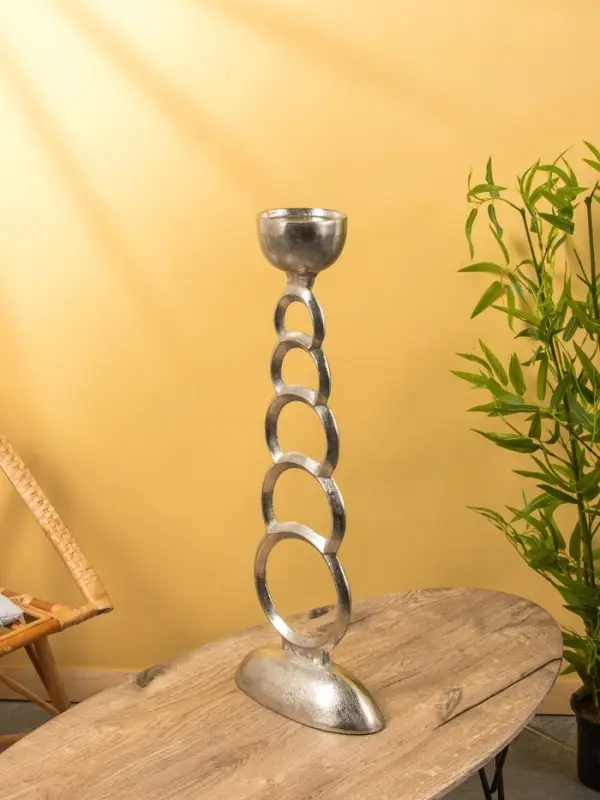 Подсвечник "Фазы Луны" алюминий 28х13х72,5 см