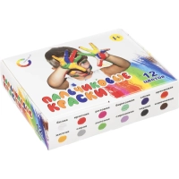 Краски пальчиковые набор 12 цветов по 20мл АЗБУКА ЦВЕТА Арт.91-12.20-00