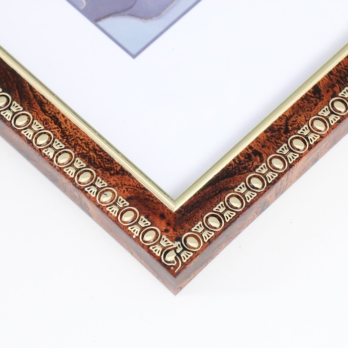 Фоторамка пластик Фоторамка пластик "Камея" 21х30 см, карельская берёза