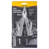 Мультитул трансформер Sparta 156 мм, 15 предметов, в чехле 17610