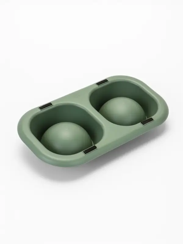 Миска для животных Дубль Мини  0,2 л , Soft-touch, изумруд Миска для животных Дубль Мини  0,2 л , Soft-touch, изумруд