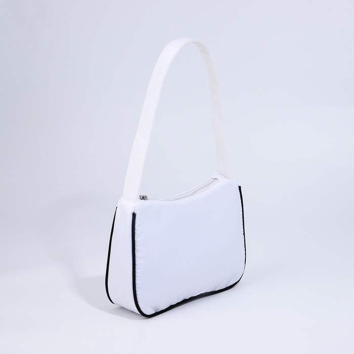 Сумка молодёжная на молнии, цвет белый Сумка молодёжная на молнии, цвет белый