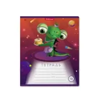 Тетрадь 18 листов в линейку, ErichKrause Cosmic Monsters, обложка мелованный картон, МИКС