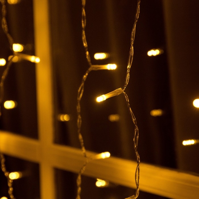 Гирлянда «Занавес», 2×1.5 м, IP44, 280 LED, 8 режимов, солнечная батарея, прозрачная нить, свечение тёплое белое Гирлянда «Занавес», 2×1.5 м, IP44, 280 LED, 8 режимов, солнечная батарея, прозрачная нить, свечение тёплое белое
