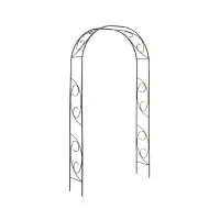 Арка садовая, 250&times;120&times;30 см, для вьющихся растений, металлическая, зелёная, &laquo;Узор-1&raquo;