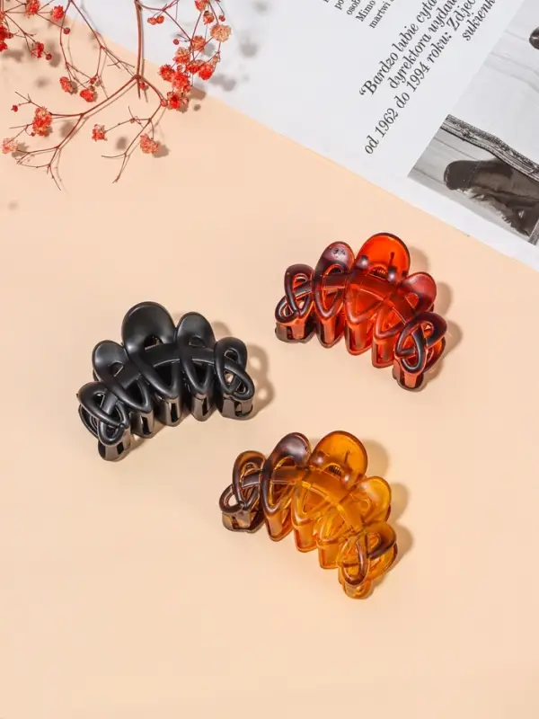 Крабик для волос &laquo;Джастин&raquo;, петельки, 6 см, МИКС