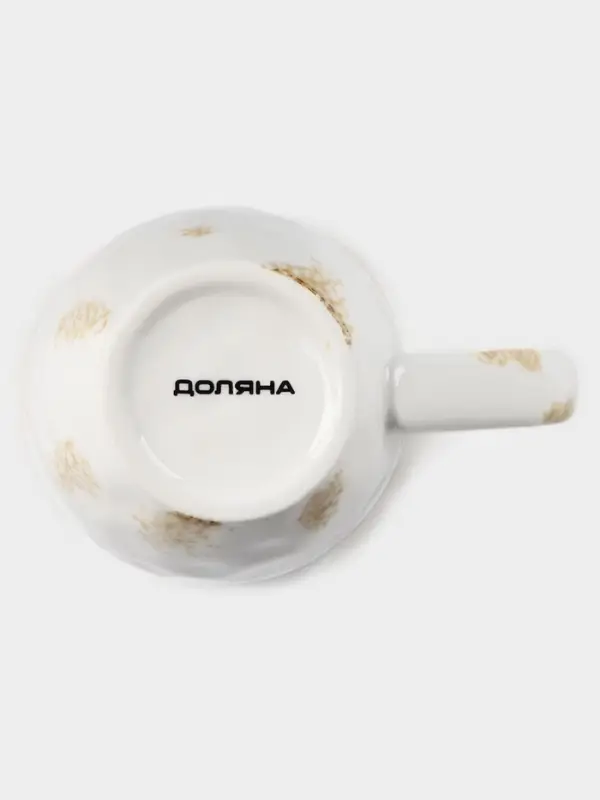 Кружка Доляна Organic Gold, 400 мл, фарфор, белая