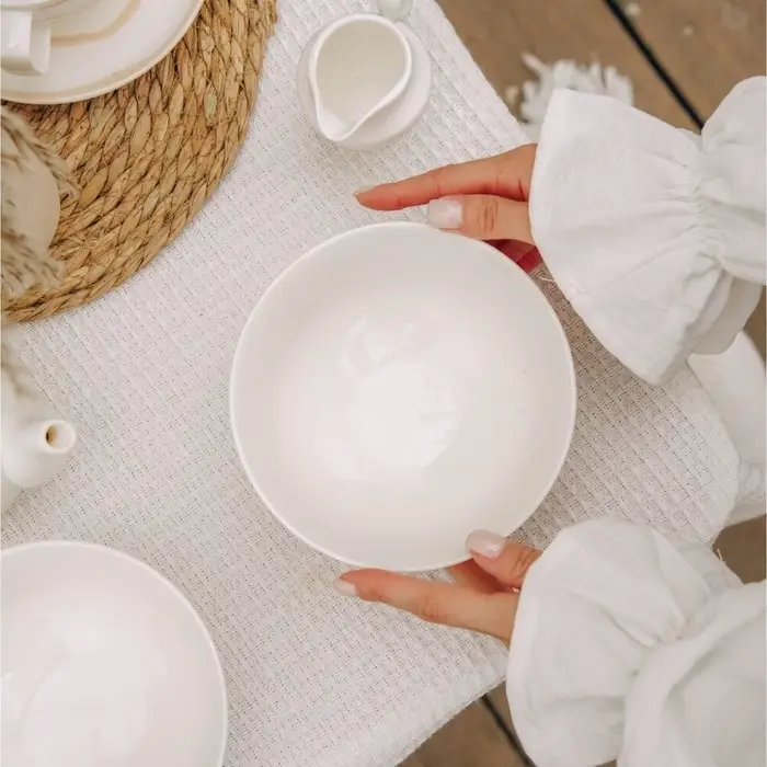 Салатники SL Home &laquo;Гатто&raquo;, 700 мл, d=15 см, набор 2 шт., фарфор, белые