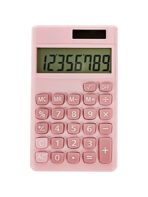 Калькулятор карманный, 08-разрядный, корпус розовый