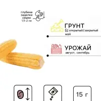 Семена Кукуруза 1+1 &laquo;Краснодарский сахарный 250&raquo;, F1, 15 г, &laquo;Гавриш&raquo;