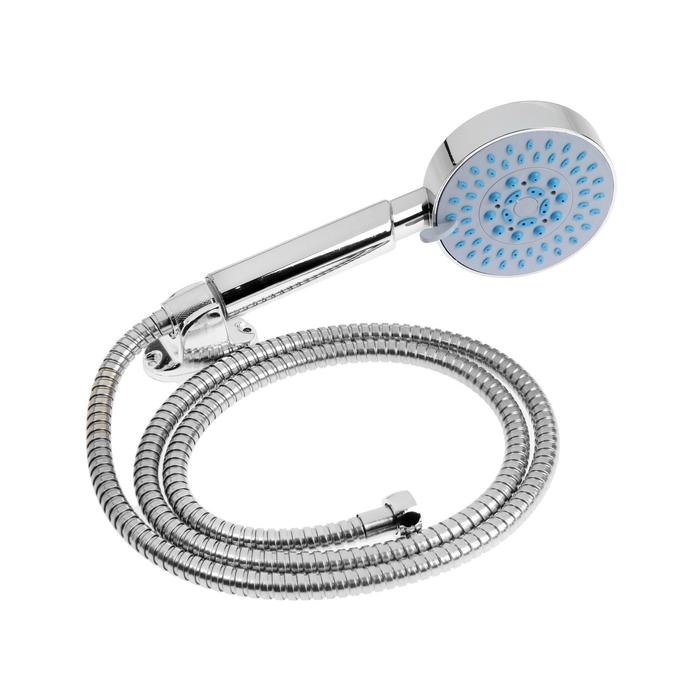 Набор для душа ZEIN Z0505, шланг 150 см, держатель, лейка 5 режимов, хром Набор для душа ZEIN Z0505, шланг 150 см, держатель, лейка 5 режимов, хром