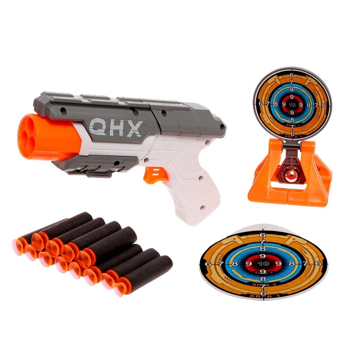 Бластер «Ротор», стреляет мягкими пулями, в комплекте с мишенью, цвета МИКС Бластер «Ротор», стреляет мягкими пулями, в комплекте с мишенью, цвета МИКС