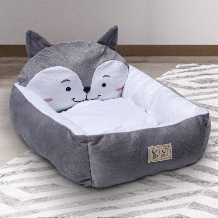 Лежанка с бортиком «Хаски» 45х38х22 см Лежанка с бортиком «Хаски» 45х38х22 см