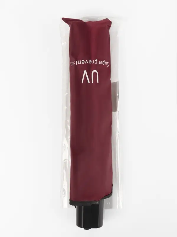 Зонт механический &laquo;Однотонный&raquo;, 4 сложения, 8 спиц, R=47/55 см, d=94 см, бордовый