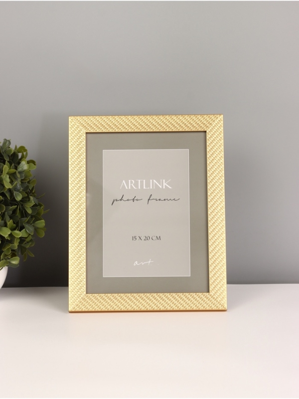 Фоторамка пластик "Lucy" 15х20 см, золото