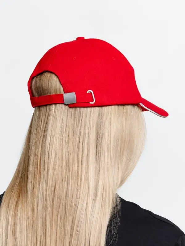 Бейсболка Long Beach, красная с белым Бейсболка Long Beach, красная с белым