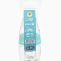 Бутылочка для кормления малыша Крошка Я Basic, классическое горло, от 0 мес., 60 мл (мерная шкала до 40 мл), цвет бирюзовый