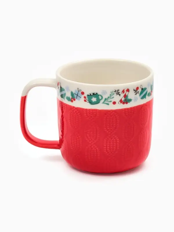 Кружка чайная керамическая «Новогоднее настроение», 350 мл, ручная работа Кружка чайная керамическая «Новогоднее настроение», 350 мл, ручная работа