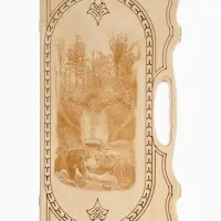 Нарды деревянные &laquo;Медведь&raquo;, резные, 45&times;48 см