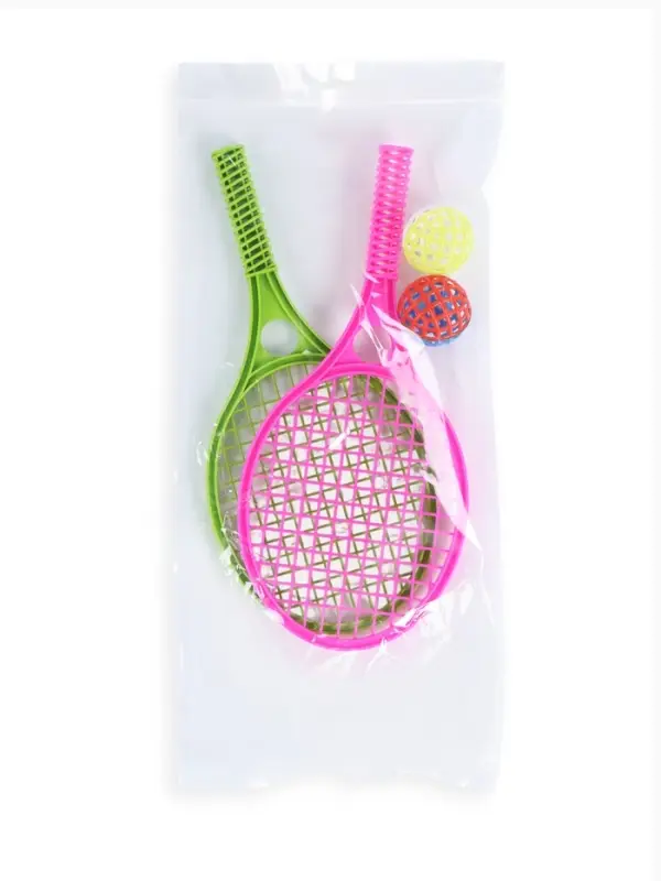 Бадминтон детский, 2 ракетки - 41.2&times;18.6 см, 2 мяча - d=5.5 см, МИКС