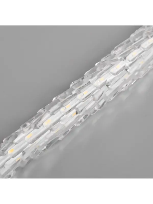 Гирлянда &laquo;Сосульки рифленые&raquo; 2.5&times;0.42 м, IP65, прозрачная нить, 288 LED, свечение белое с эффектом стекания, 12 В