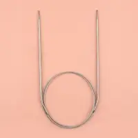 Спицы круговые, для вязания, с металлическим тросом, d=2.5 мм, 14/80 см