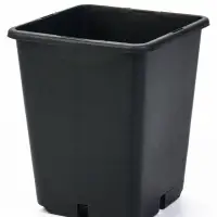 Горшок для рассады, 5 л, 18.5&times;18.5&times;20 см, пластик, чёрный, Greengo