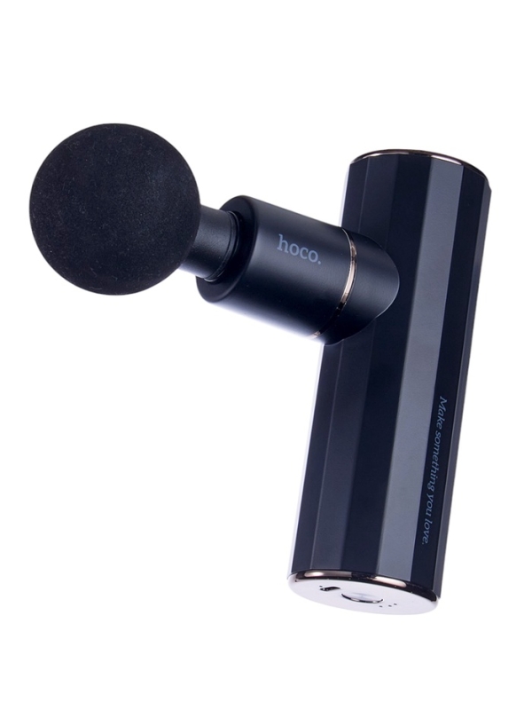 Массажёр для тела Hoco HP50, перкуссионный, 4 режима, 4 насадки, 3200 об/мин,  черный Массажёр для тела Hoco HP50, перкуссионный, 4 режима, 4 насадки, 3200 об/мин,  черный