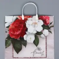 Пакет Симпатия- пластиковая ручка 36 х 37 см 100 мкм