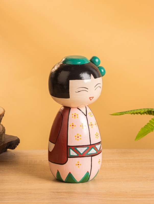 Деревянная кукла кокеши Деревянная кукла кокеши "Кэтсуми" 9х9х21 см