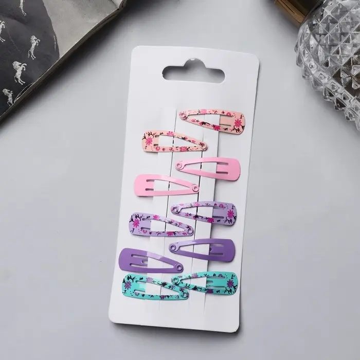 Невидимка для волос  Невидимка для волос "Лира" (набор 10 шт) весенняя классика, 3 см