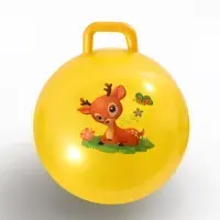 Мяч - прыгун с ручкой ONLYTOP, d=45 см, МИКС