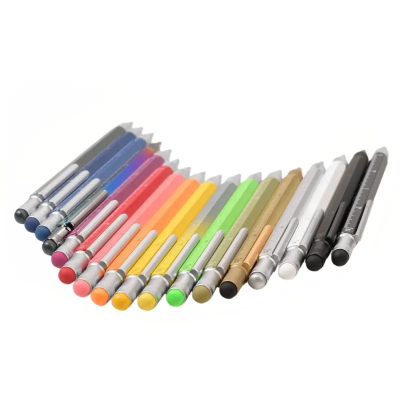 Ручка шариковая Construction, мультиинструмент, золотистая Ручка шариковая Construction, мультиинструмент, золотистая