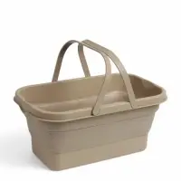 Корзина - столик maclay 2 в 1, складная, 47&times;28.5&times;23.5 см, бежевая