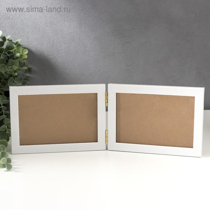 Фоторамка пластик 10х15 двойная-горизонт, белый Фоторамка пластик 10х15 двойная-горизонт, белый