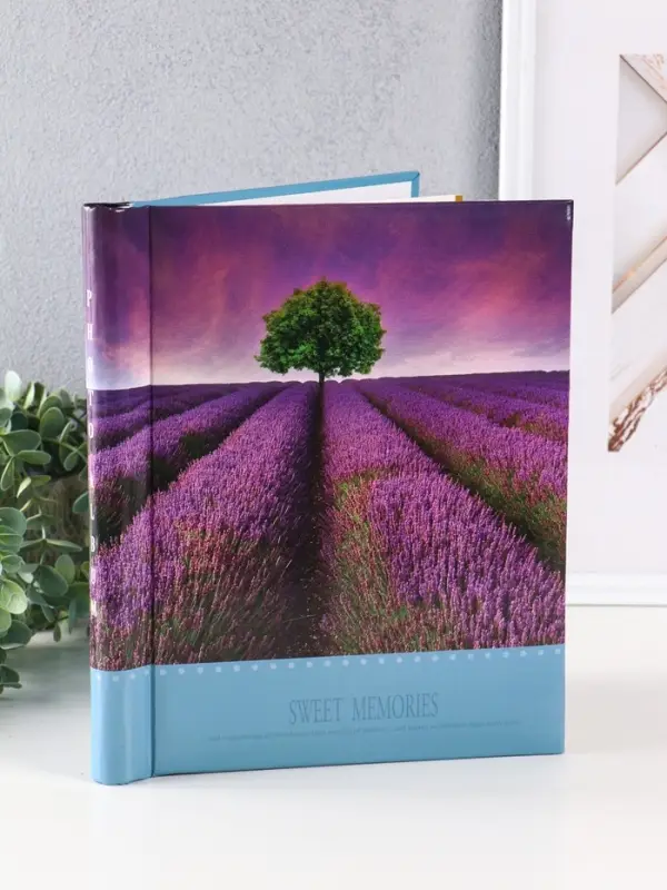 Фотоальбом 10 магнитных листов Фотоальбом 10 магнитных листов "Лавандовое поле" 23X28см, пер-т внутр.спираль