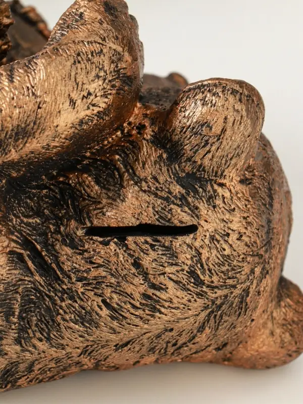 Копилка Копилка "Мишка лёжа" 15х28 см, бронза