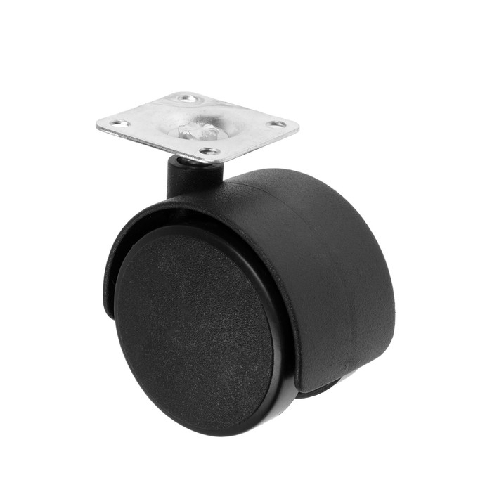 Колесо мебельное, d=50 мм, на площадке, без тормоза, 4 шт