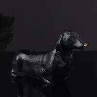 Подставка для мелочей "Такса" 16х10х6 см, черный