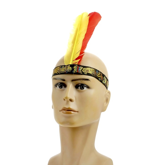 Карнавальная повязка «Индеец», цвета МИКС Карнавальная повязка «Индеец», цвета МИКС