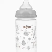 Бутылочка для кормления M&B, ШГ &Oslash;50 мм, +3мес., 260 мл., набор 2 шт. в кор.