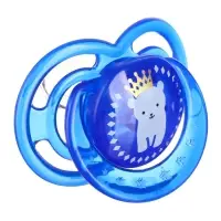 Соска- пустышка ортодонтическая M&B &laquo;Мишка&raquo; с колпачком, от 6 мес., голубой