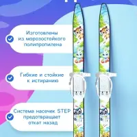 Комплект лыжный детский Snow Cat: лыжи 75 см, палки 75 см