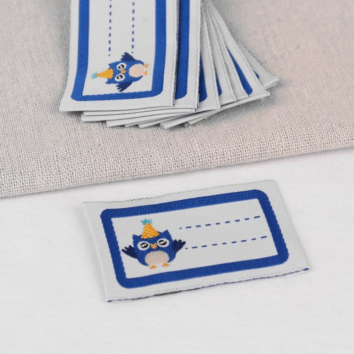 Нашивка «Совёнок», 5,5 × 3,2 см, 10 шт, цвет синий Нашивка «Совёнок», 5,5 × 3,2 см, 10 шт, цвет синий